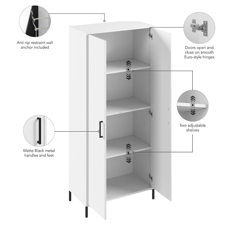 Armoire haute de rangement avec portes