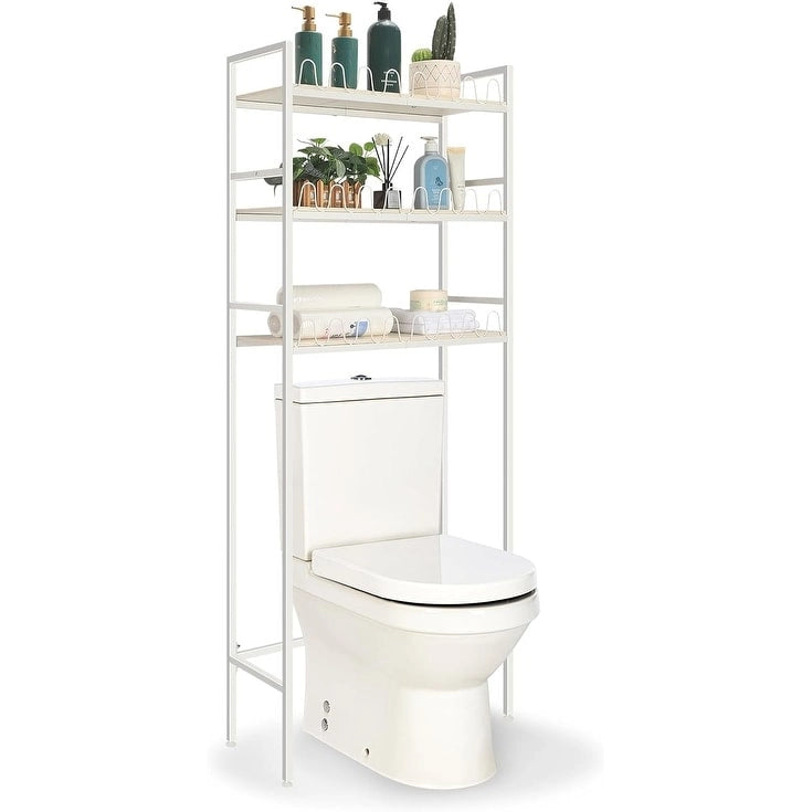 Étagère de rangement 3 niveaux à placer au-dessus des toilettes