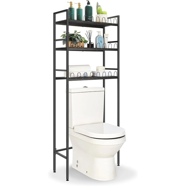 Étagère de rangement 3 niveaux à placer au-dessus des toilettes