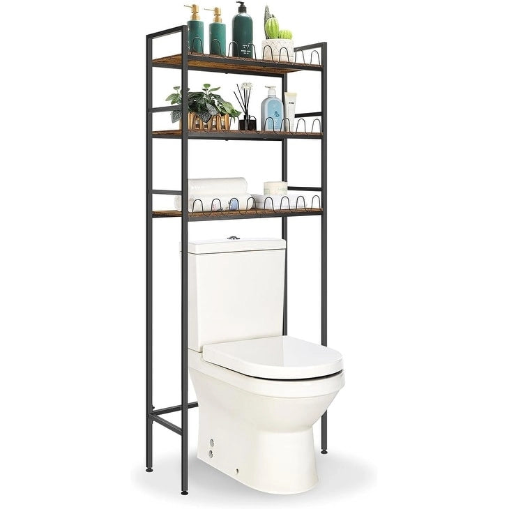 Étagère de rangement 3 niveaux à placer au-dessus des toilettes